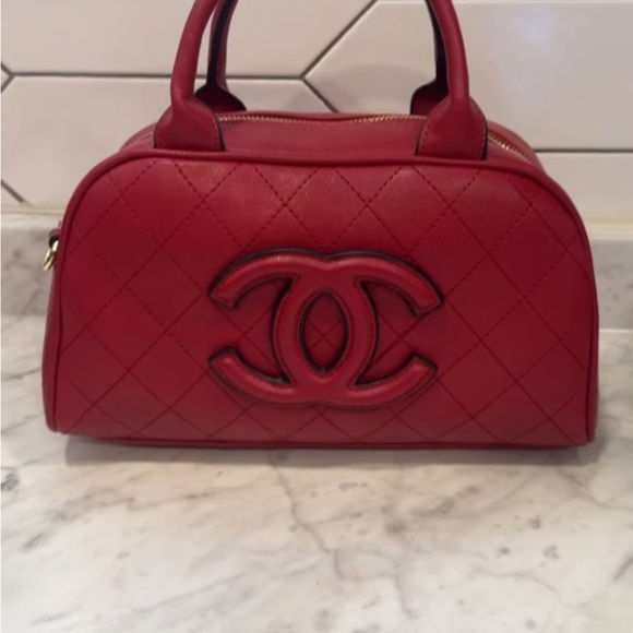 Chanel Classic Red Satchel - Picture 1 of 2